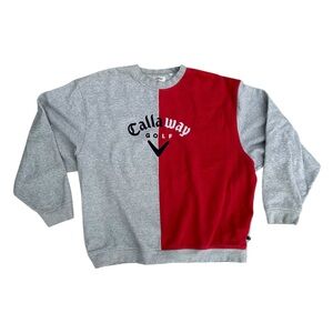 SOLD | Vintage Callaway Golf Two-Tone Brushed Fleece Crewneck Sweatshirt